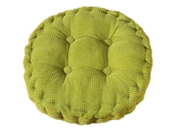 Cojin Redondo Nova Line 40x40cm Verde, Confortável para Casa, Cozinha, Jardim, Escritório