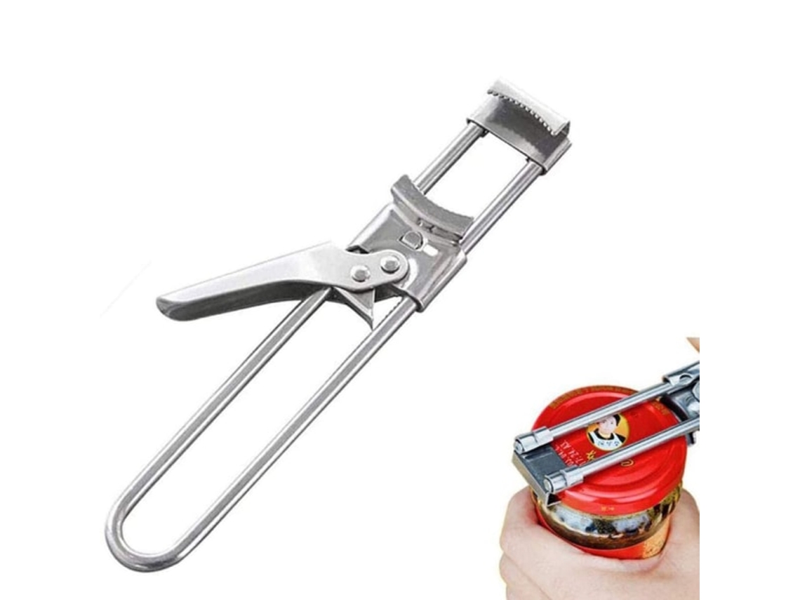 Abridor De Latas Ajustável Em Aço Inoxidável, Ferramenta Para Remover Tampas De Latas E Garrafas De 3/8 A 4 Polegadas