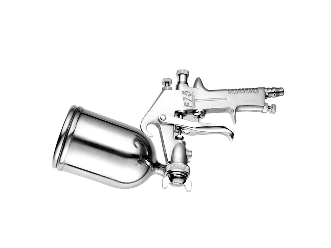 Pistola de pintura pneumática para automóveis e móveis com manuseio confortável.