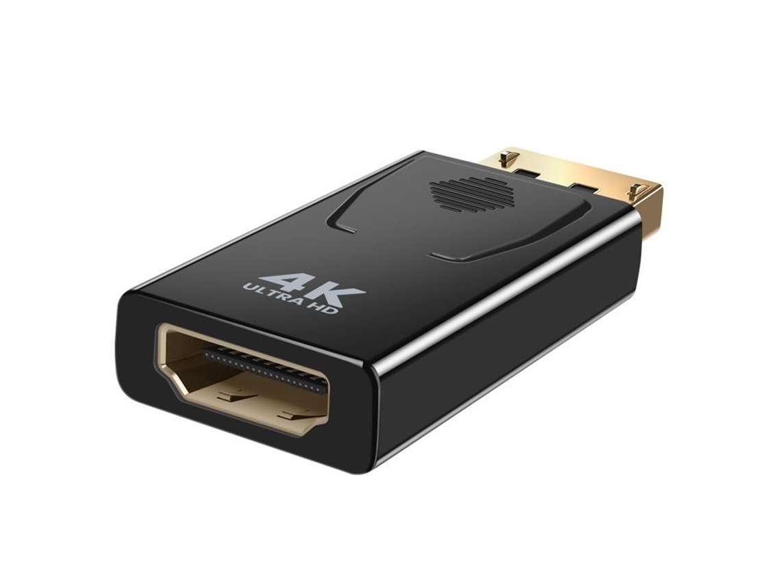 Lurelia Adaptador Displayport Para Hdmi Displayport Hdmi Para Displayport Macho 4k Hd Ultra Compacto Linq Preto