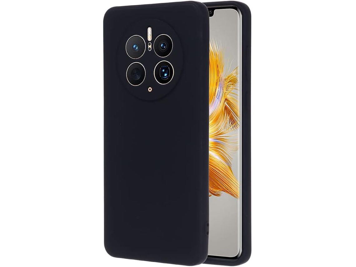 Capa Protetora Toque Forro para Huawei Huawei Mate 50 Pro HONGWE. Textura Macia Preto