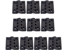 Conjunto De 10 Dobradiças Pretas Para Armário Cozinha - Nylon E