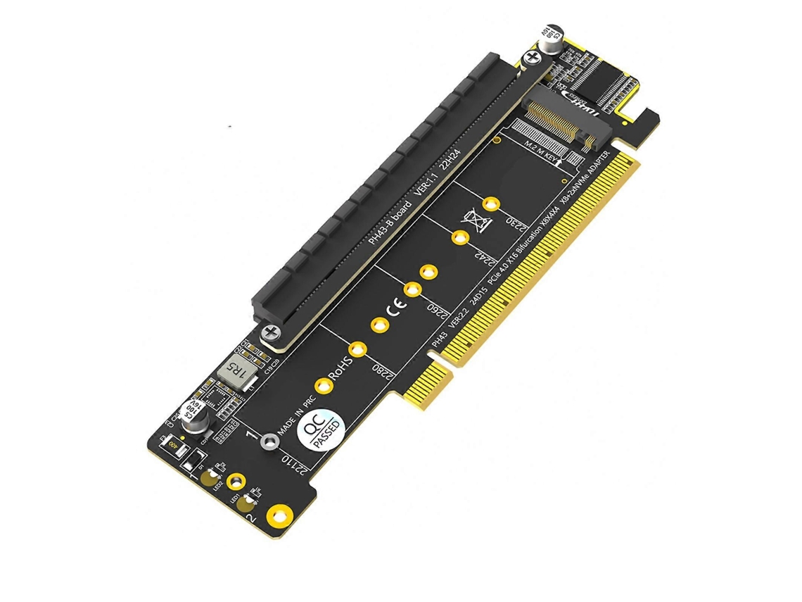 Adaptador De Expansão Pcie M.2 Nvme Ssd Com Chave M Para Pcie 4.0 16x Hengjian