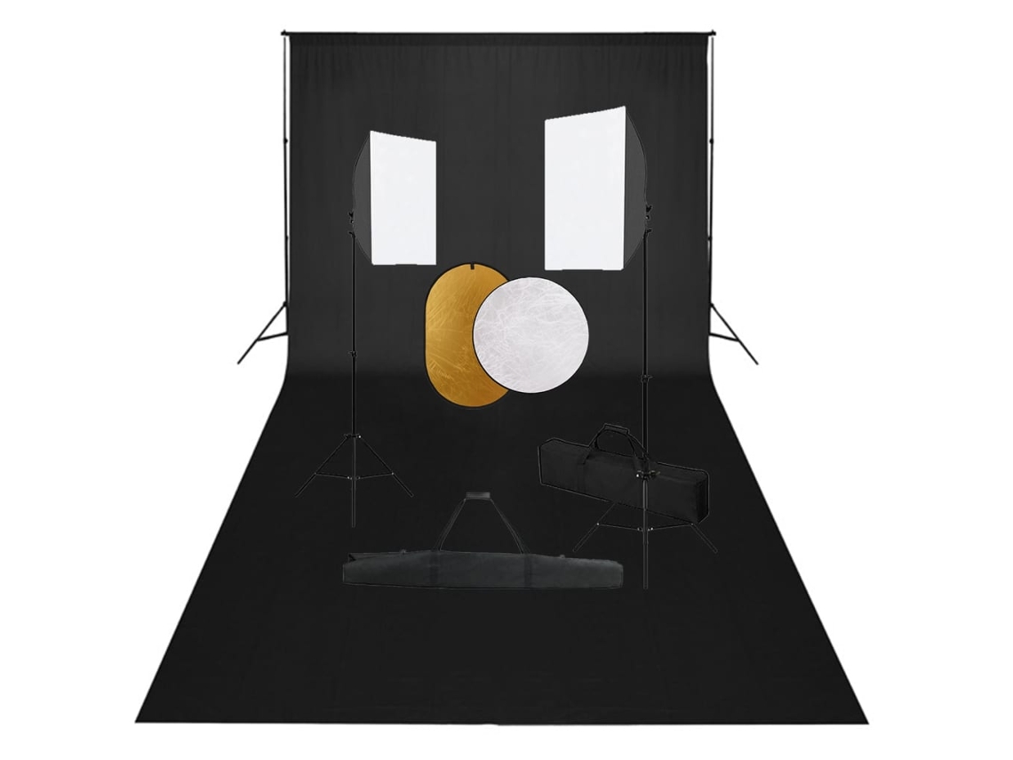 Studio Kit, Studio Kits Vidaxl Preto Aço (600 X 300 Cm)