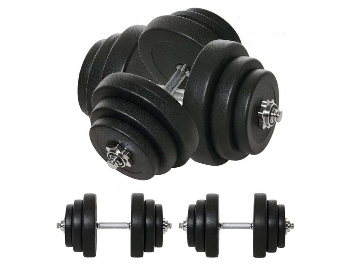Conjunto Halteres 40 Kg Com Discos E Barras
