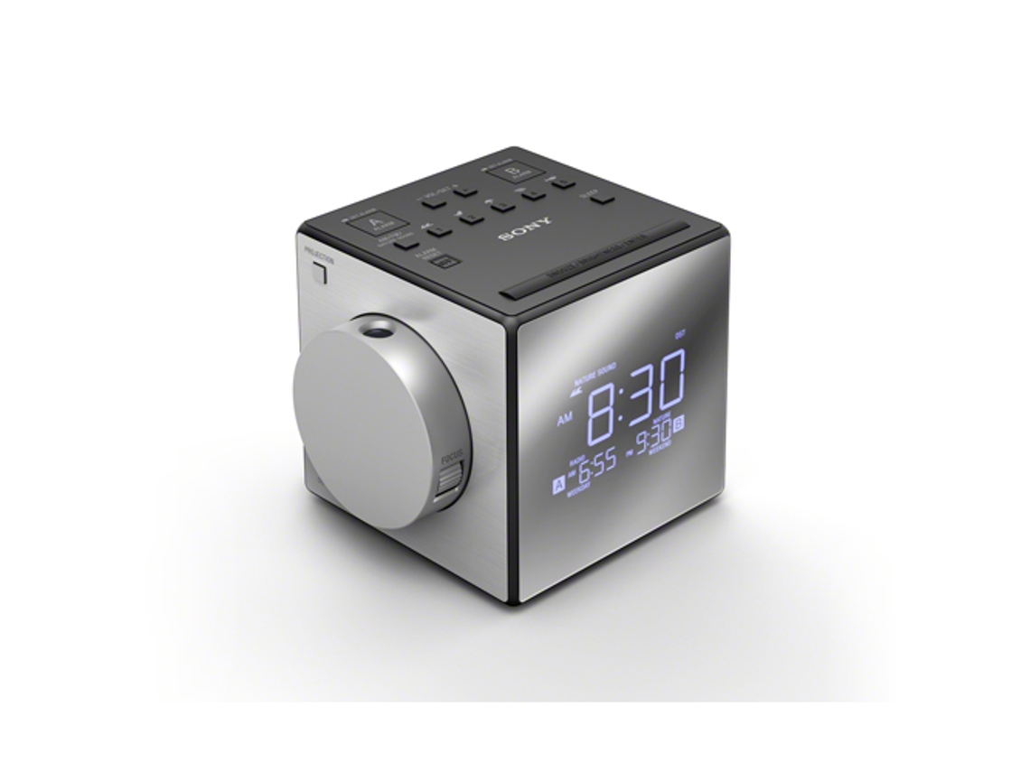 Rádio Despertador SONY ICF-C1PJ (Prata - Digital - Alarme Duplo - Bateria)