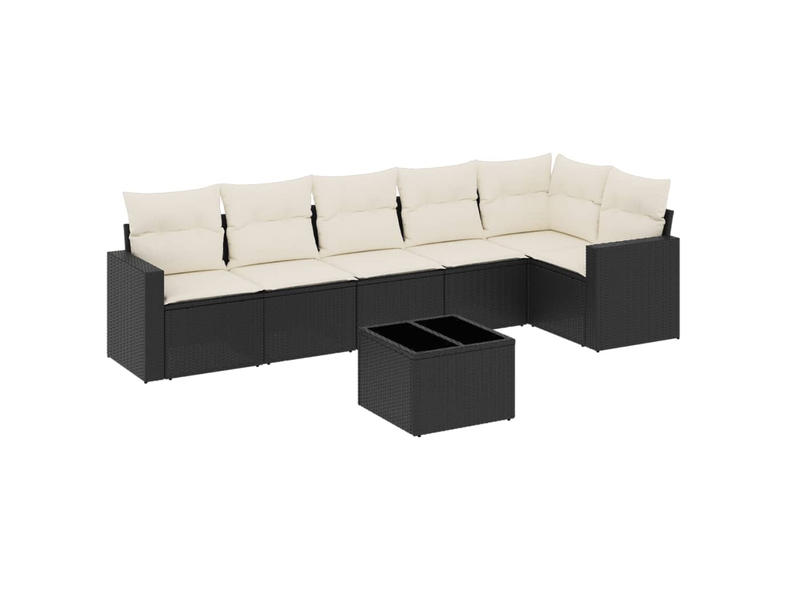Garden Sofa Set, Garden Sofa Sets Vidaxl Preto Rattan / Vime (n/a)