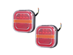 Unidades De Luzes Traseiras De Led À Prova D'água Ip67 Para Reboque, Com 24 Leds Cada, Em Plástico.