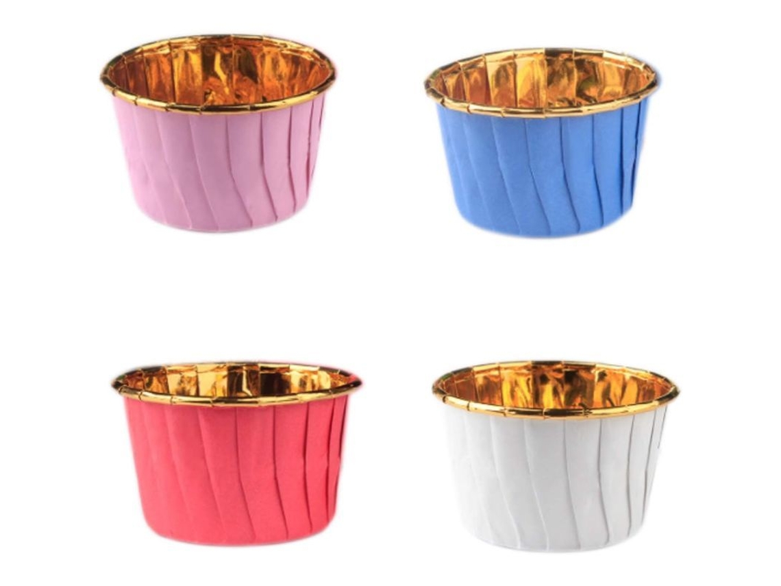 200 Moldes De Papel De Aluminio Para Cupcakes E Magdalenas Resistentes Ao Calor