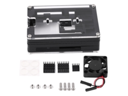 Protectora Universal Abs com Ventilador e Dissipadores S/MARCA para Raspberry Pi