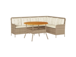 Maison Exclusive - 2 Pcs Conjunto De Sofás P/ Jardim Com Almofadões Vime Pe Bege