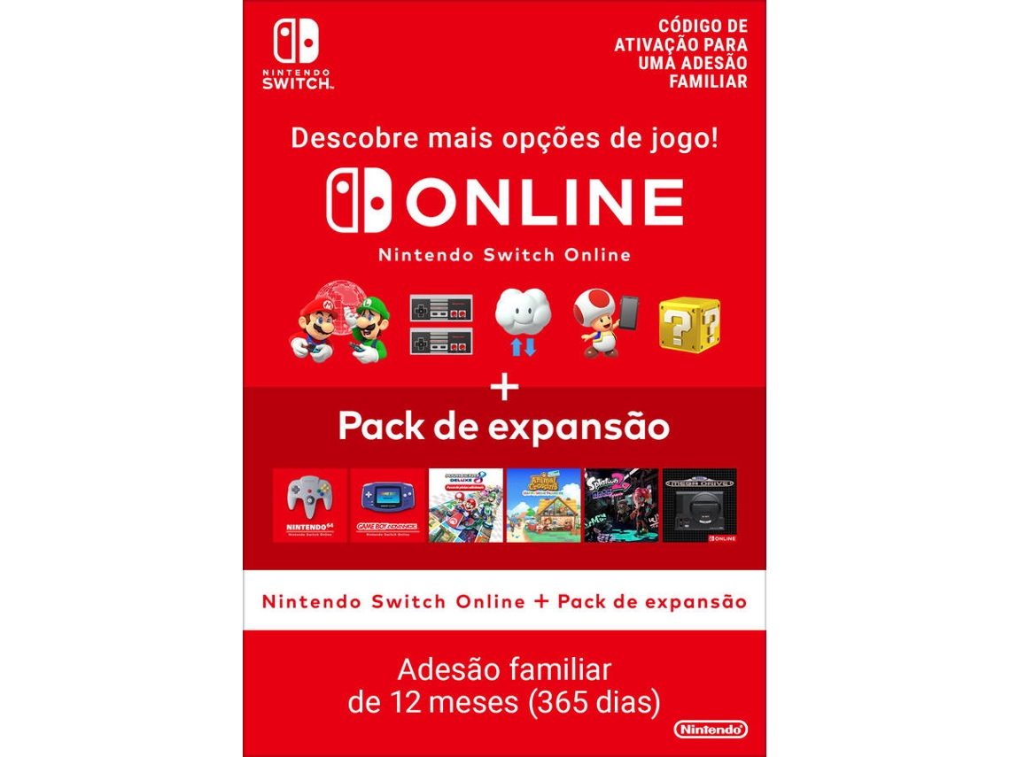 Nintendo Switch Online + Expansion Pack (365 Days Family Membership) (Formato Digital)