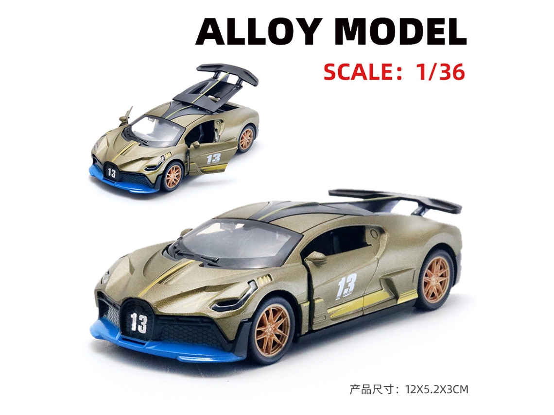 Miniatura de Carro em Escala 1/36, Feita em Metal Fundido, Presente para Crianças. MDUG