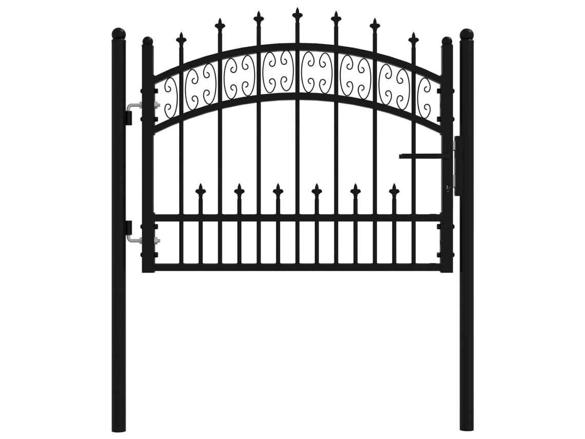 Fence Gate, Fence Gates Vidaxl Preto Aço (103 X 75 Cm)