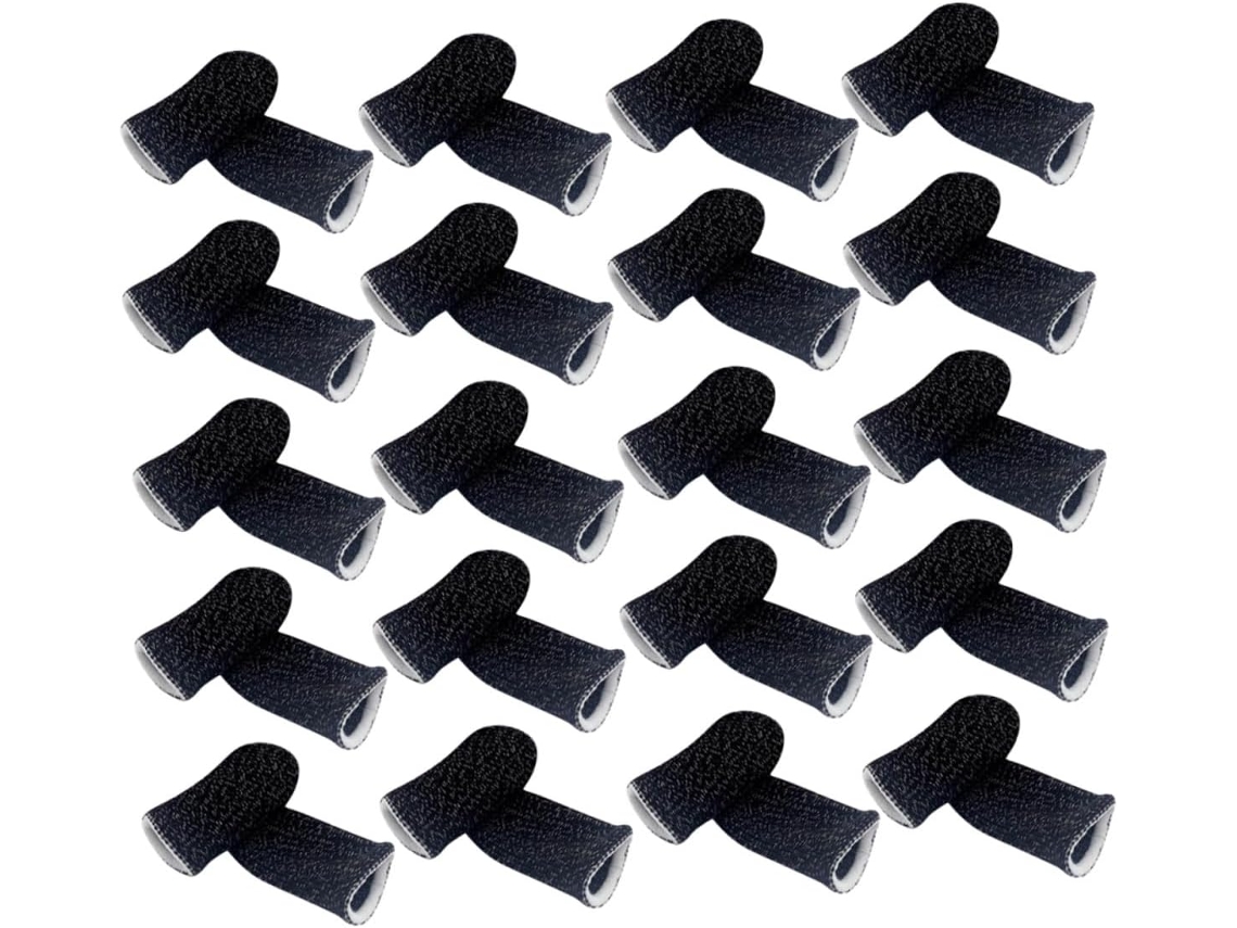 20-protetores De Dedo Elásticos Em Nylon Antitranspirante E Antimarcas Para Telas Sensíveis Ao Toque, Acessório Prático