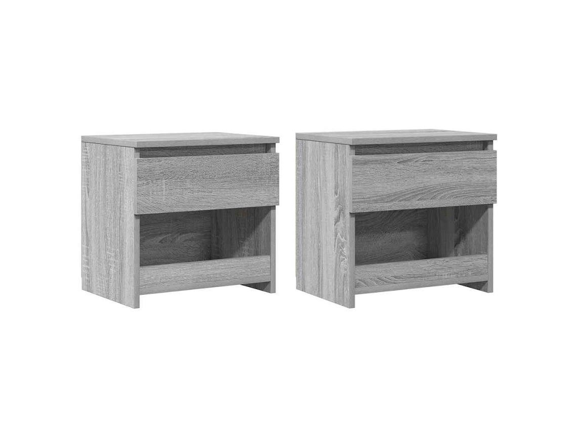 Bedside Cabinet,bedside Cabinets Vidaxl Cinzeto Madeira Processada (n/a)