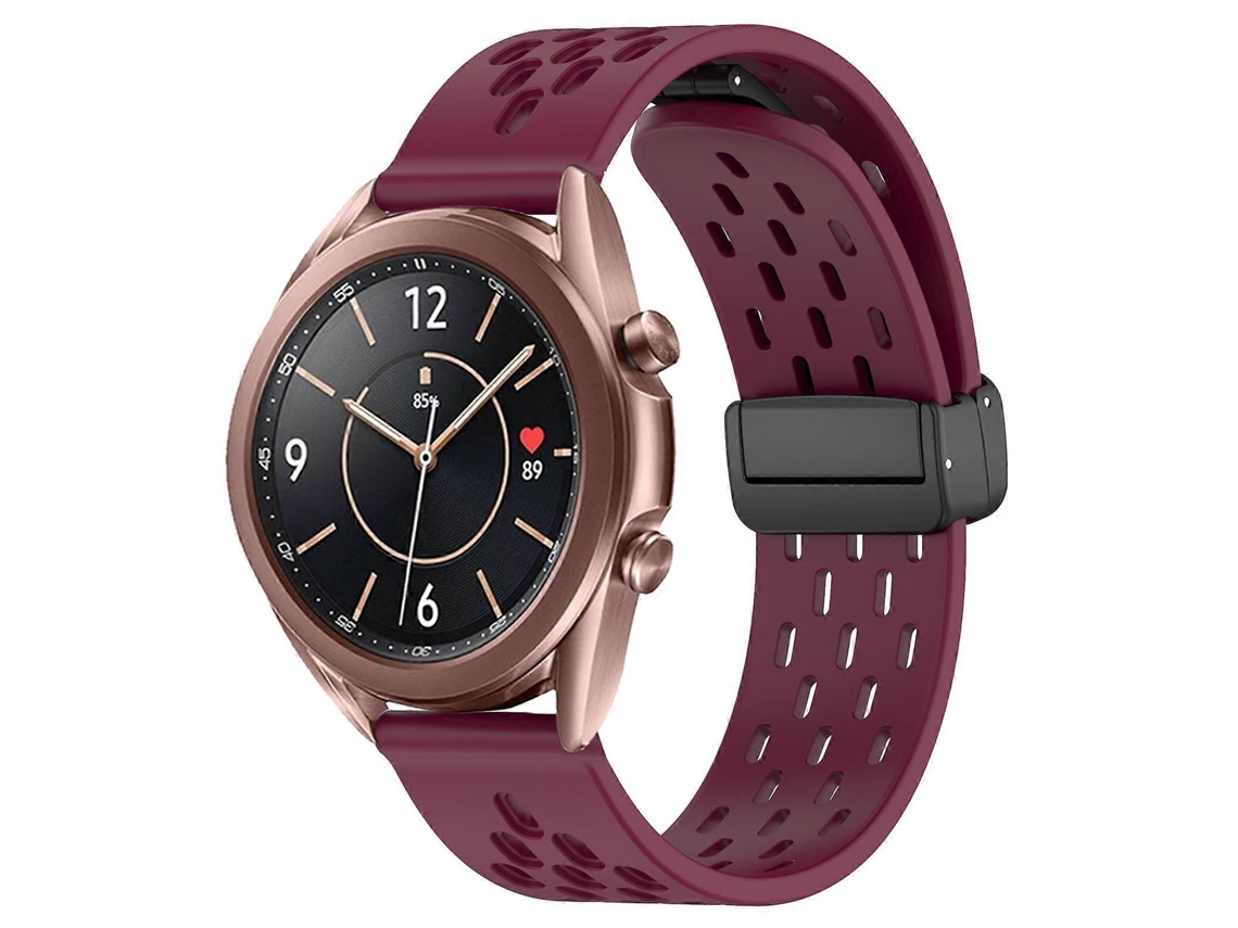 Pulseira De Silicone Dobrável De 20 Mm Com Fecho Magnético