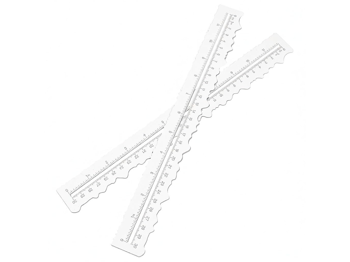 Régua de metal para artesanato, ideal para rasgar papel, medir, desenrolar e cortar com bordas irregulares. Perfeita para...