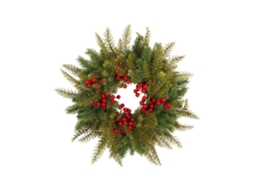 Laxiscreed Guirlanda De Natal Red Berry Pe Para Porta, Decoração Festiva E Enfeite De Cerne