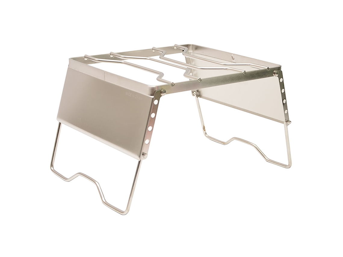 Grelha de Acampamento Plegável Ajustável Inox 20kg