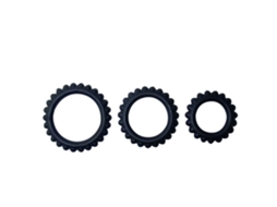 Estimulador Baile Titan Set 3Pcs Cock Ring Black 2.8 + 2.4 + 1.9 cm