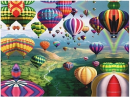 Linda Colcha de Flanela com Estampa Balão Ar Quente Macia e Aconchegante para Sofá Quarto 127 X 101 Cm, Maci