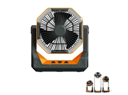 Ventilador Portátil 4 Velocidades 8000mah Led (laranja)