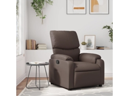Vidaxl Poltrona Reclinável Couro Artificial Castanho