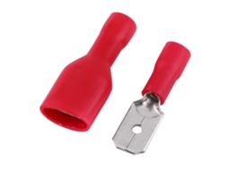 Terminais Crimpados Vermelhos Laxiscreed Isolados Para Fios De 0,5 A 1,5mm², Conexão Rápida E Segura