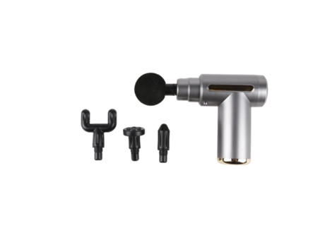 Mini Massajador Facial Elétrico Portátil Synerfit Modelo Vega Gun Em Cinzento