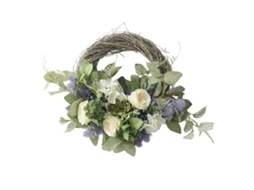 Laxiscreed Guirlanda De Eucalipto, Rosas De Chá E Lavanda Para Porta, Decoração Natural De Coroas