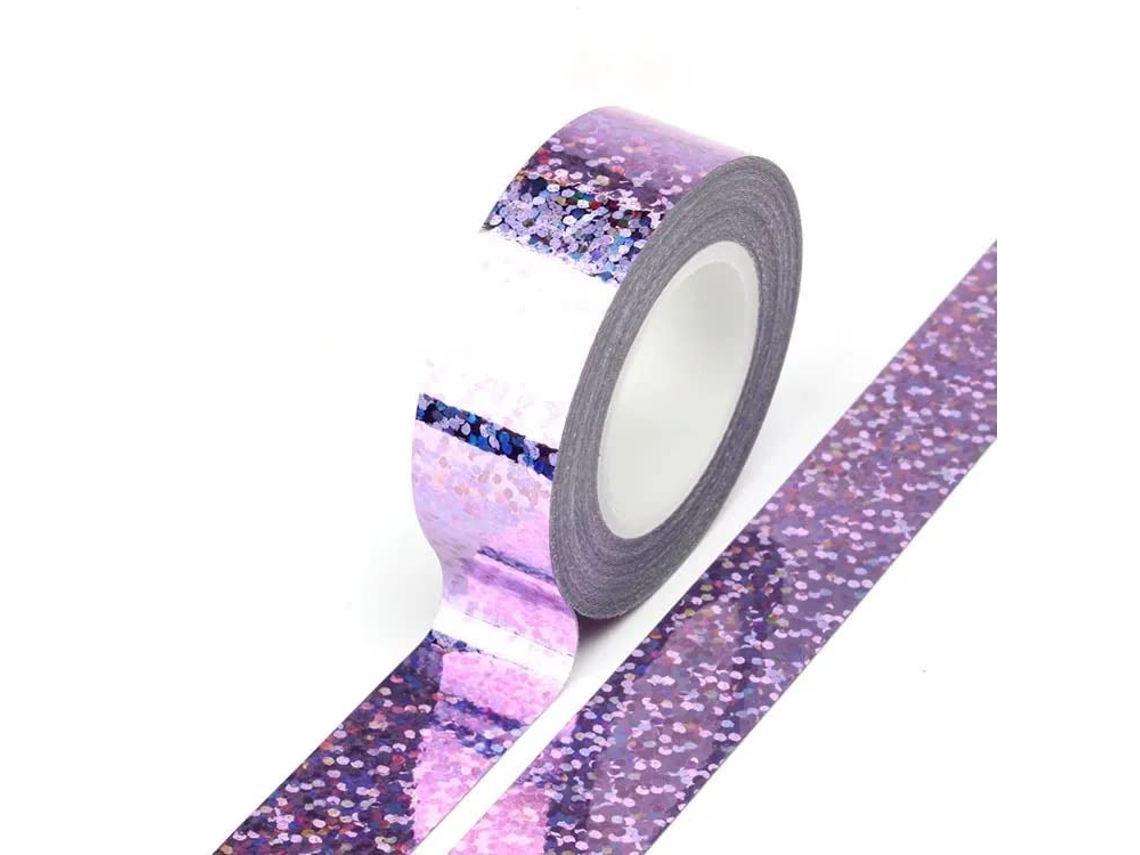 Fita Adesiva, Autoadesiva Com Efeito Holográfico Brilhante Em Folha Sólida, 15 Mm X 5 M