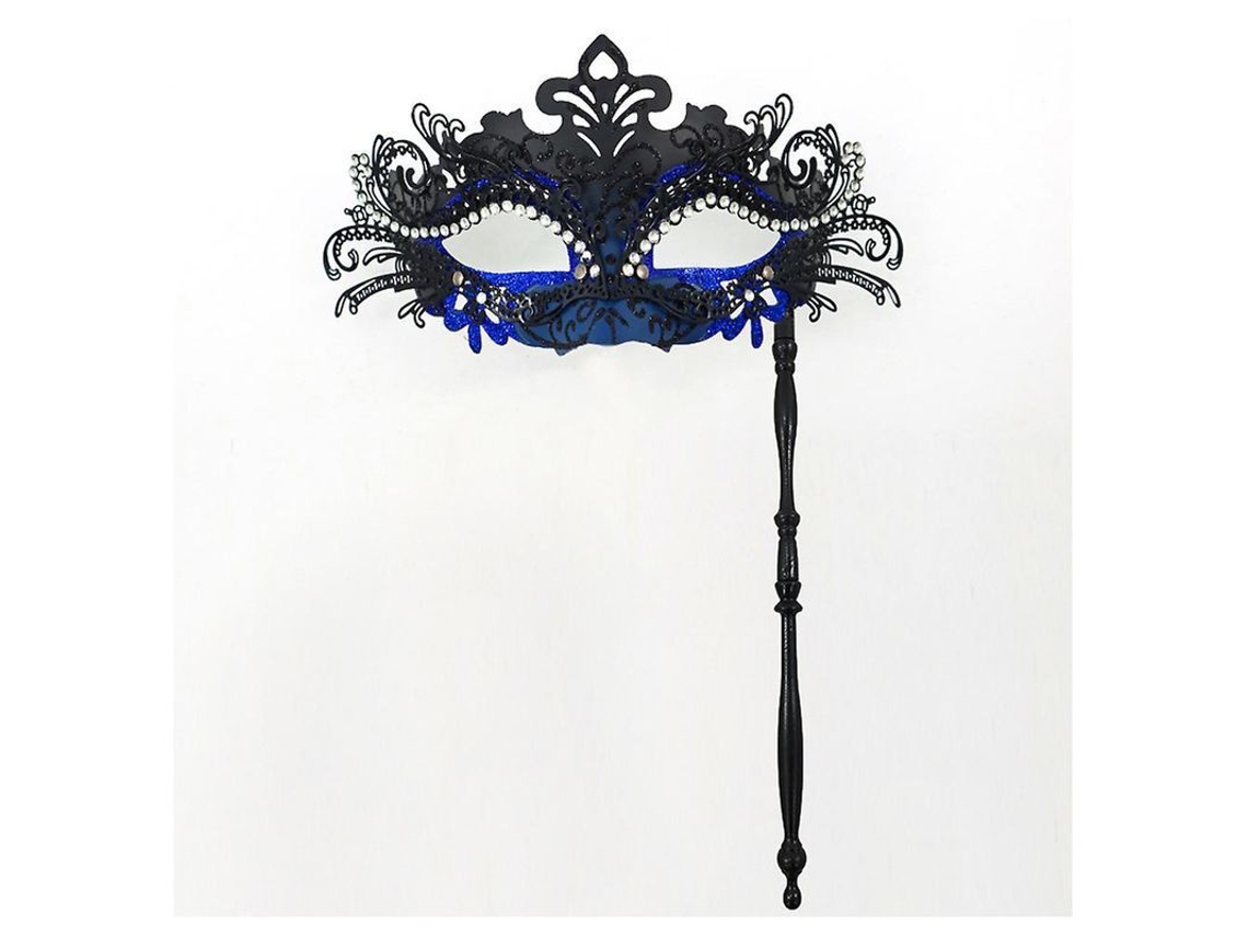 Máscara facial Fasst Phoenix Tail Half Face com cabo removível e glitter para festas à fantasia.