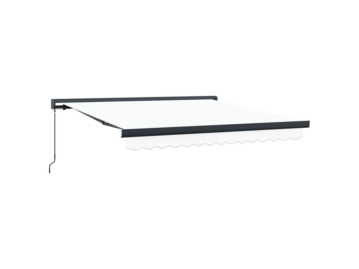 Conjunto 1 Toldo Retrátil Vidaxl Branco Lona (300 X 250 Cm)