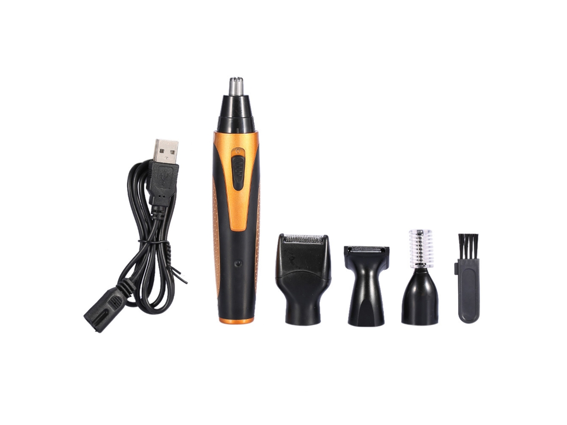 2026 4 em 1 Recargable Cortapelos Nariz Ouvido Sobrancelhas Barba Cortador Elétrico Kit de Afeitado para Homens