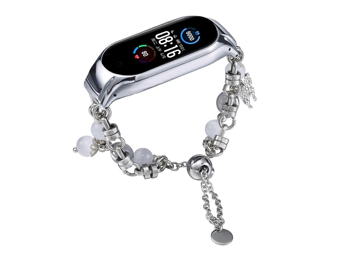 Pulseira De Relógio Em Ônix Com Contas De Cristal Nostalgia88