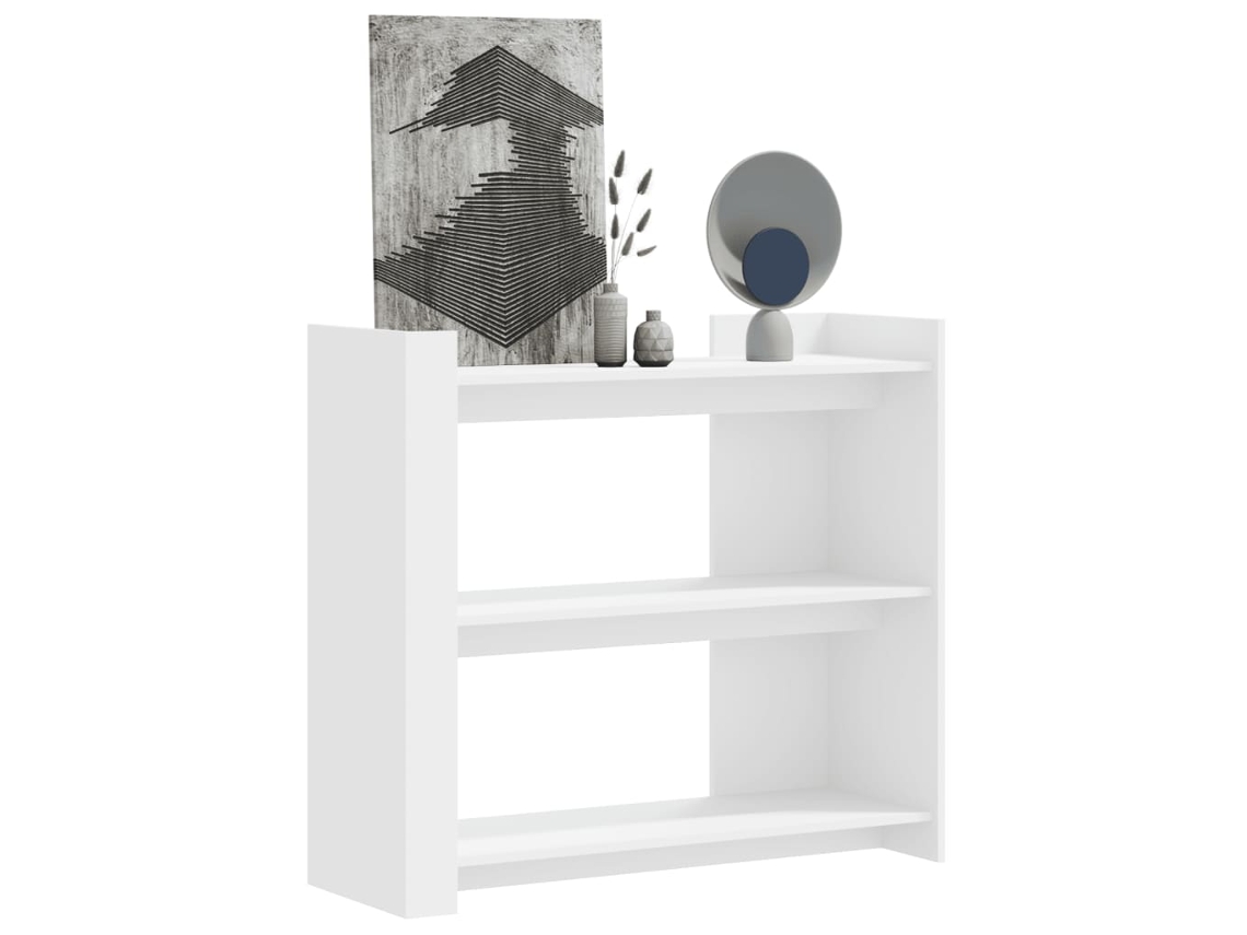 Vidaxl Mesa Consola 100x35x90 Cm Derivados De Madeira Branco
