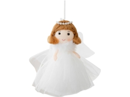 Decoração De Natal Ecológica Com Estampa De Menina Em Tecido Bioplástico Fino Para Pendurar Na Árvore