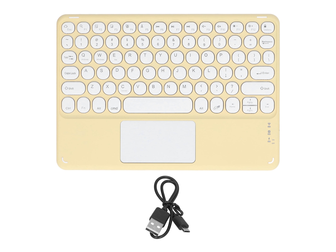 Teclado Bluetooth Sem Fio Com Função De Toque, Bateria Integrada, Adequado Para Telefones Móveis, Ipads E Laptops