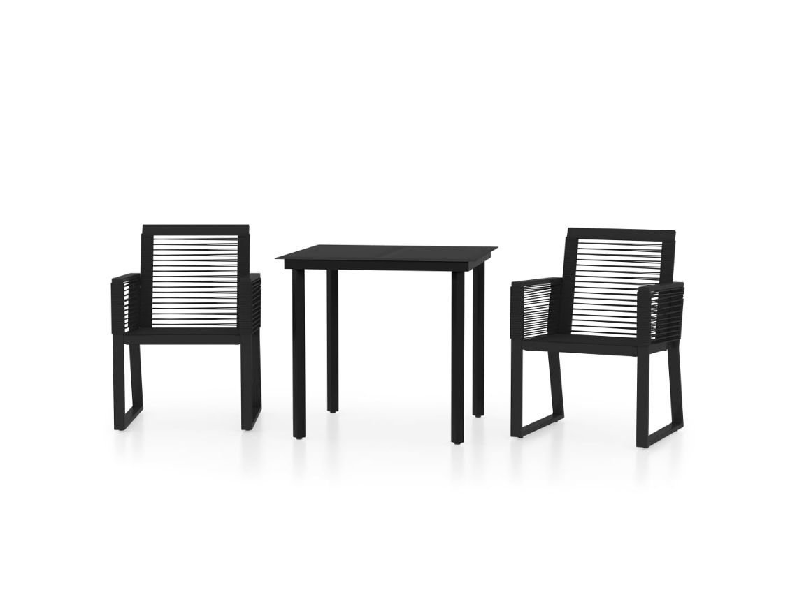 Dining Set, Dining Sets Vidaxl Preto Aço (mesa Com 80 Cm De Comprimento)