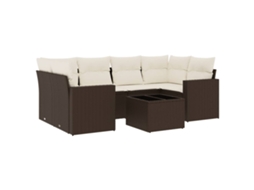 Garden Sofa Set, Garden Sofa Sets Vidaxl Marrom Rattan / Vime (n/a)