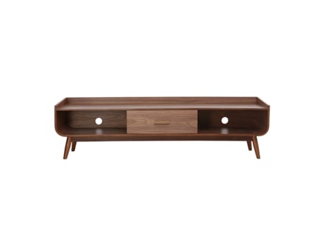 Móvel de TV vintage em madeira de nogueira 180 cm Hallen MILIBOO