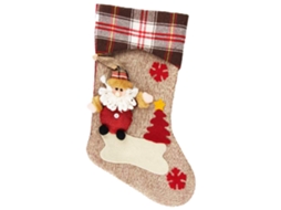 Meia de Natal ZMDECQNA Tamanho Clássico Santa Boneco Rena Branco