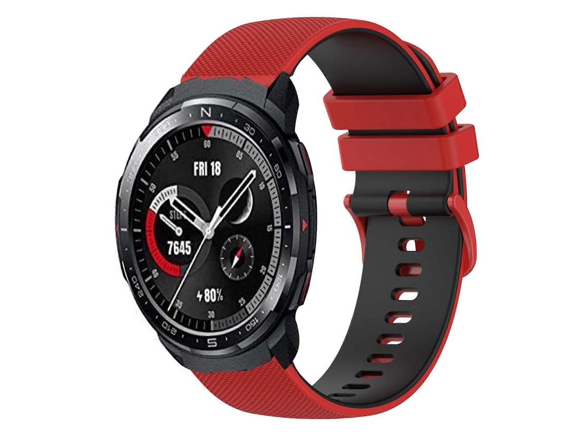 Pulseira De Silicone Quadriculada Bicolor Para For Honor Watch Gs Pro 22mm