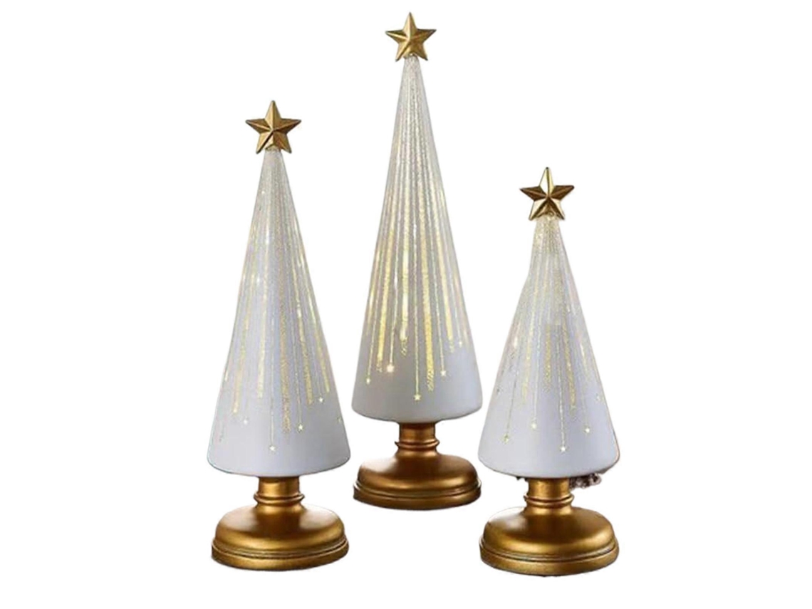 Conjunto De 3 Peças De Luzes De Natal Estreladas Para Árvore, Decoração Natalina Para Casa, Escritório E Carro (lgl)-aquaforge