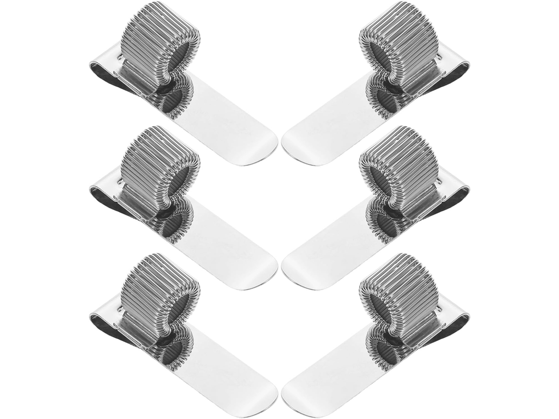 Porta Canetas Ajustável De Metal Yardwe Com Clipe Giratório, Pacote Com 6 Unidades, Gancho E Furo Para Cadernos, Ideal