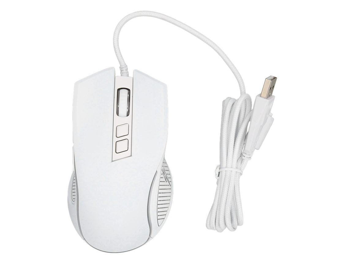 Mouse Gamer com Fio USB 2.0 4 Dpi Ajustáveis RGB Iluminação Design Ergonômico para PC Notebook