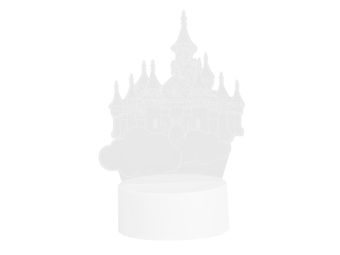 Luz Noturna 3d Castelo Led Usb Decorativa para Presentes e Casa 5v S/MARCA