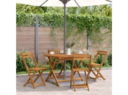 Vidaxl Mesa De Jardim Dobrável 110 Cm Madeira De Acácia Maciça