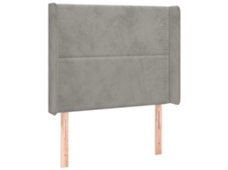 Headboard, Headboards Vidaxl Cinzeto Veludo (103 X 16 X 118/128 Cm)